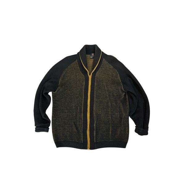 Seattle Knitting Mills Penguin Cardigan Mens Size L Black Vintage 60's Sweater - Picture 5 of 14